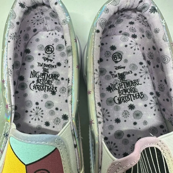 Disney Tim Burton’s Nightmare Before Christmas Slip-On Shoes Women’s 6.5 - Picture 2 of 6